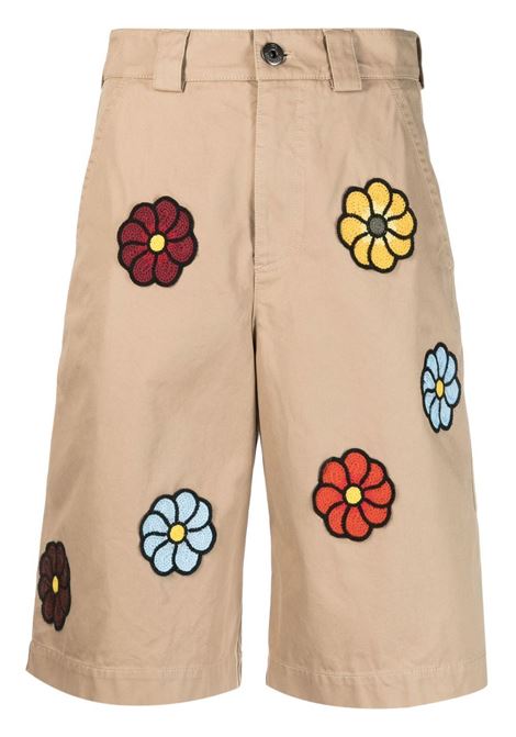 Germuda con ricami fiori macramé in beige - donna MONCLER X JW ANDERSON | Shorts | 2B00001M2731236